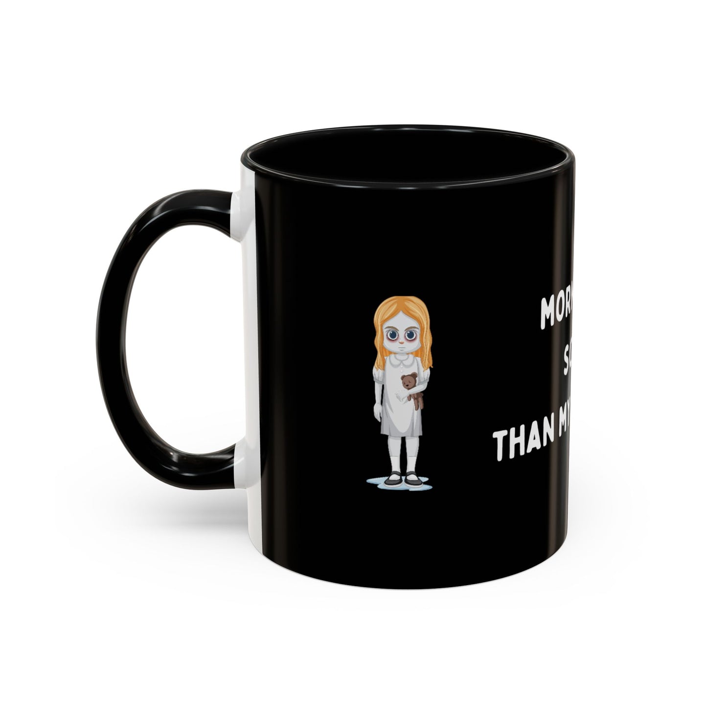 Mornings are Scarier than My Nightmares Accent Mug (11, 15oz)