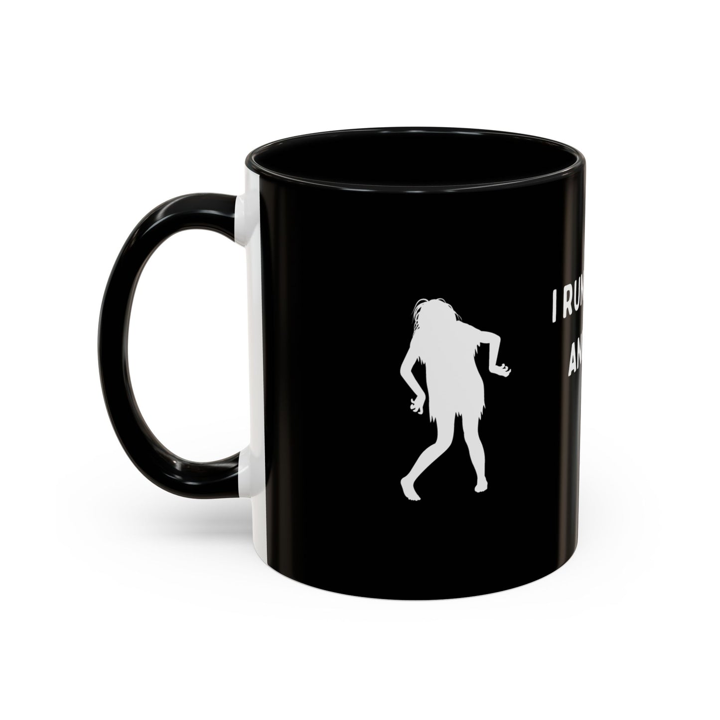 I Run on Coffee and Spooky Vibes Accent  Mug (11 oz)