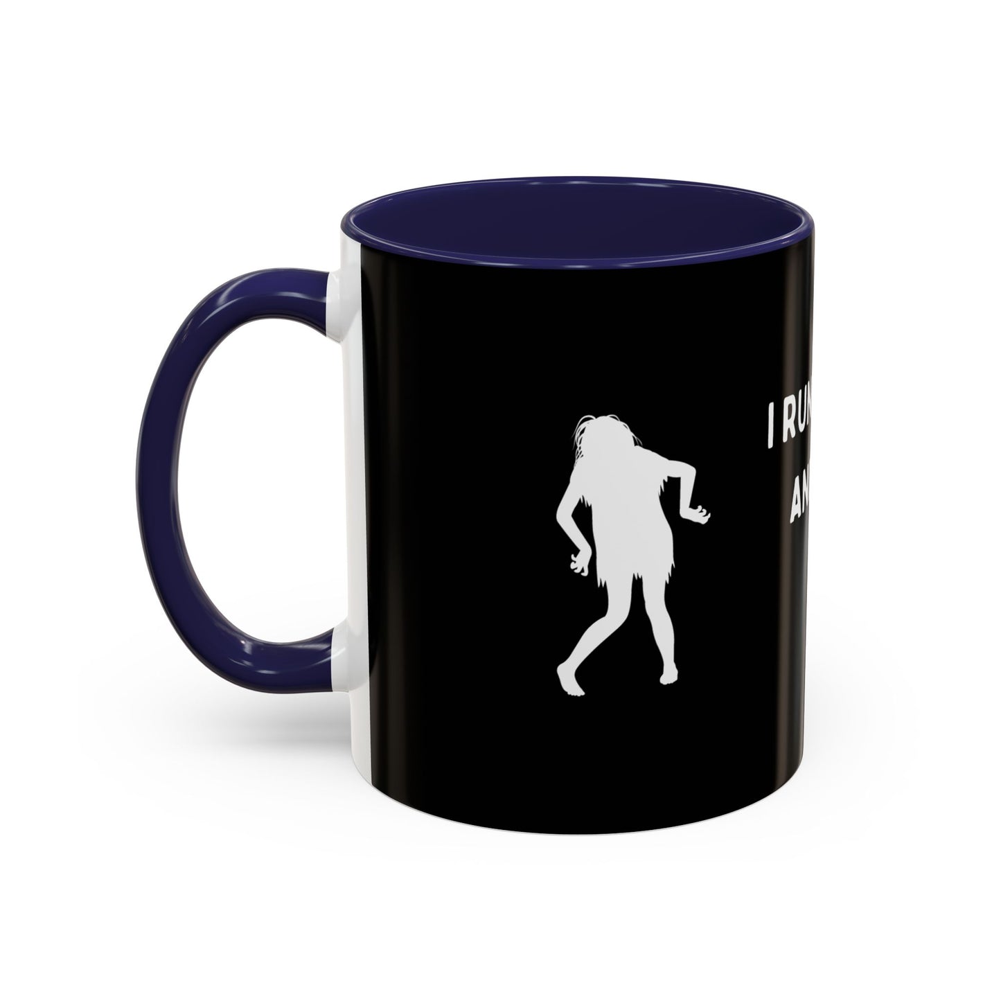 I Run on Coffee and Spooky Vibes Accent  Mug (11 oz)