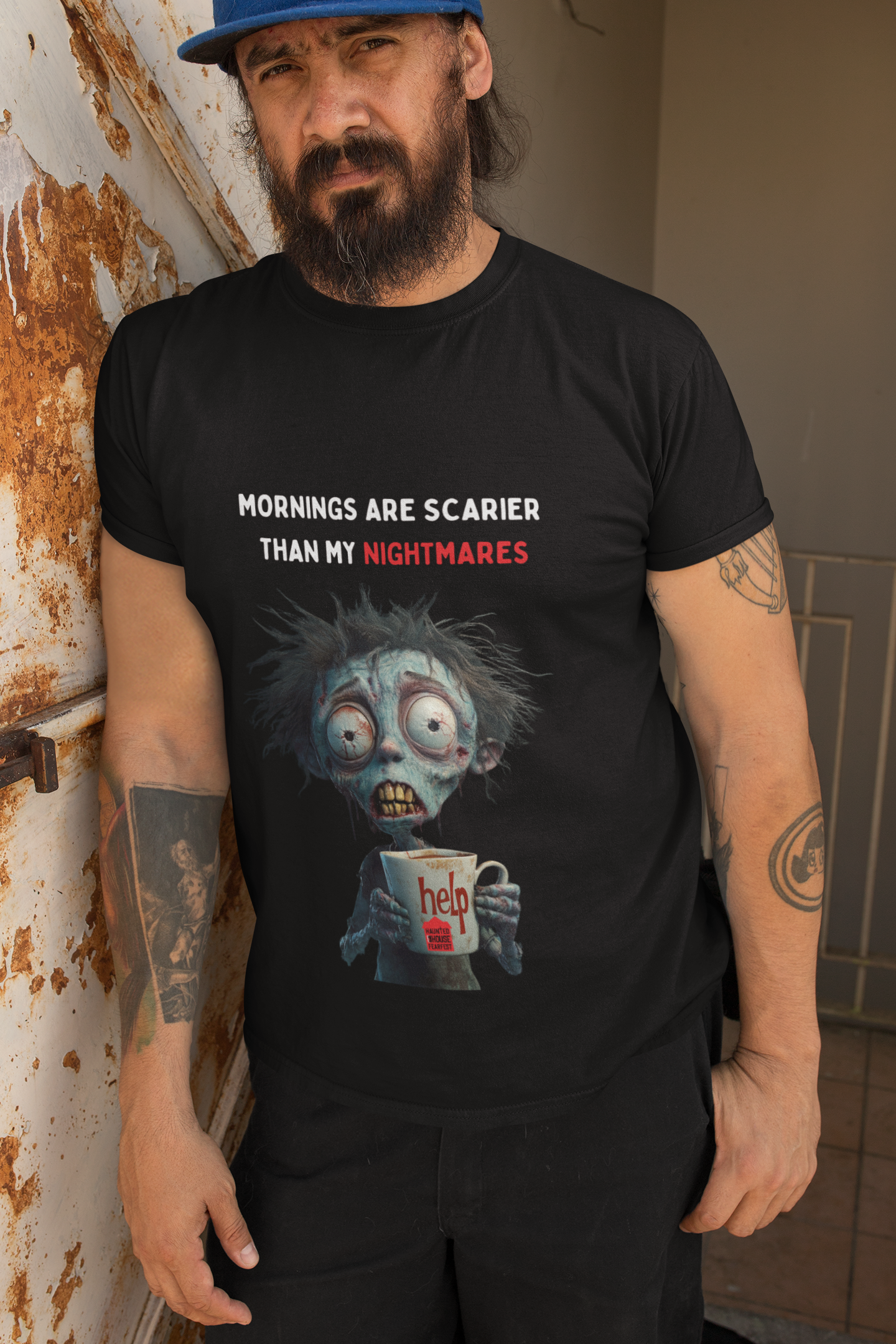 Mornings are Scarier than My Nightmares Unisex Garment-Dyed T-shirt