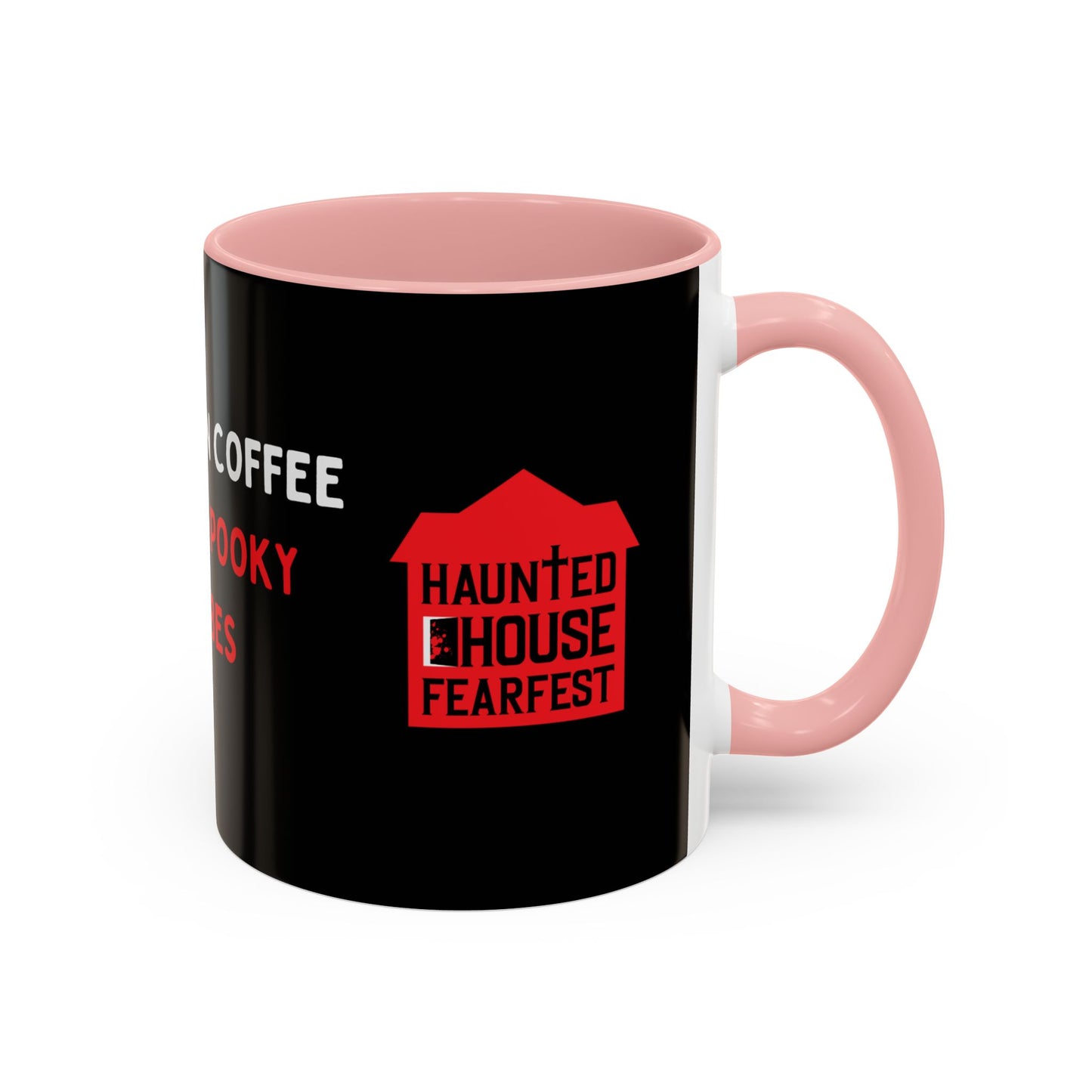 I Run on Coffee and Spooky Vibes Accent  Mug (11 oz)