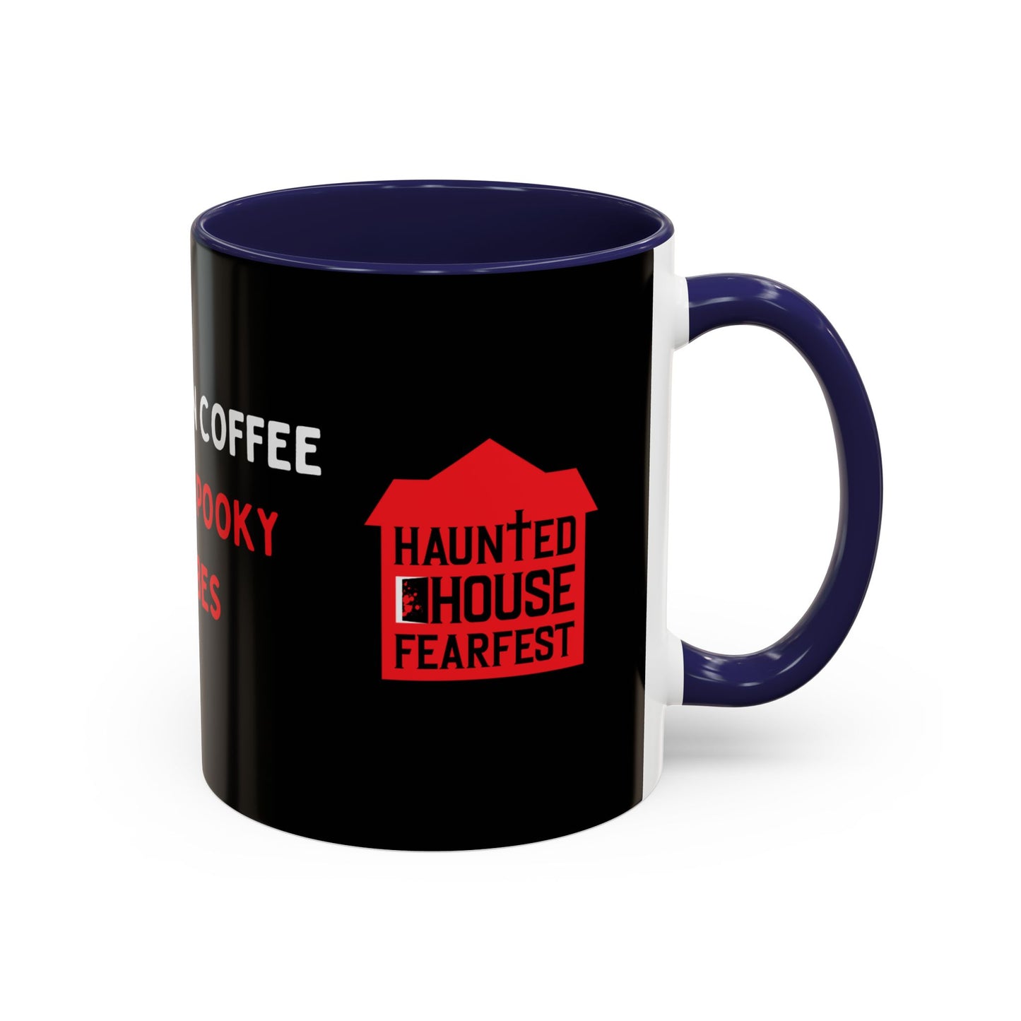 I Run on Coffee and Spooky Vibes Accent  Mug (11 oz)