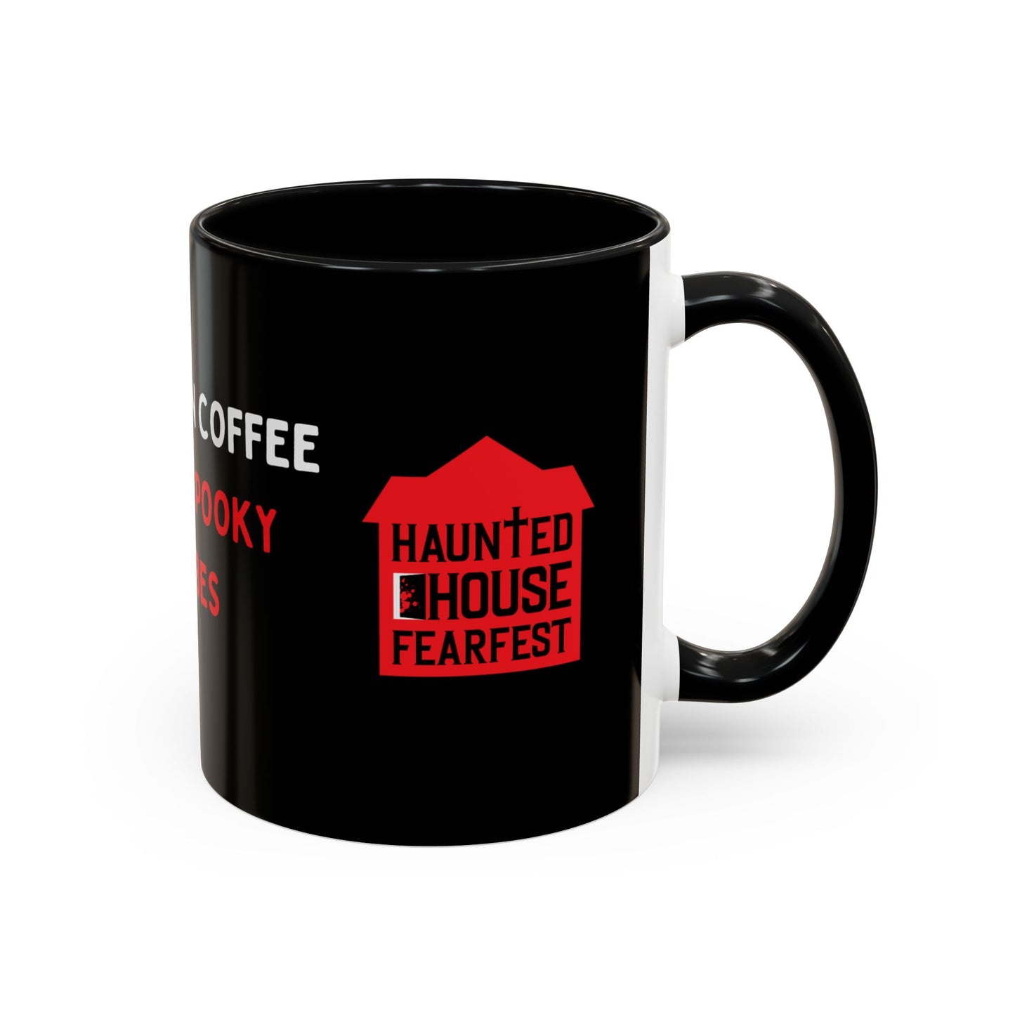 I Run on Coffee and Spooky Vibes Accent  Mug (11 oz)