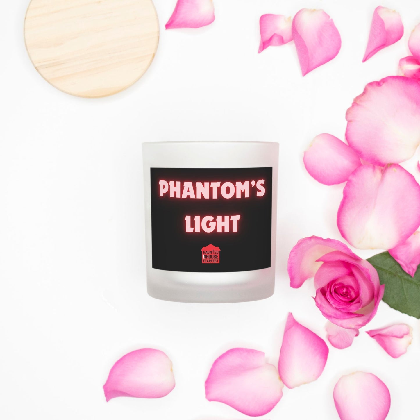 Phantom's Light Candle Frosted (Pink Wick) Glass