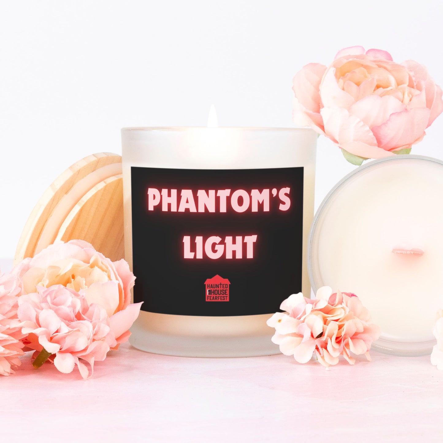 Phantom's Light Candle Frosted (Pink Wick) Glass